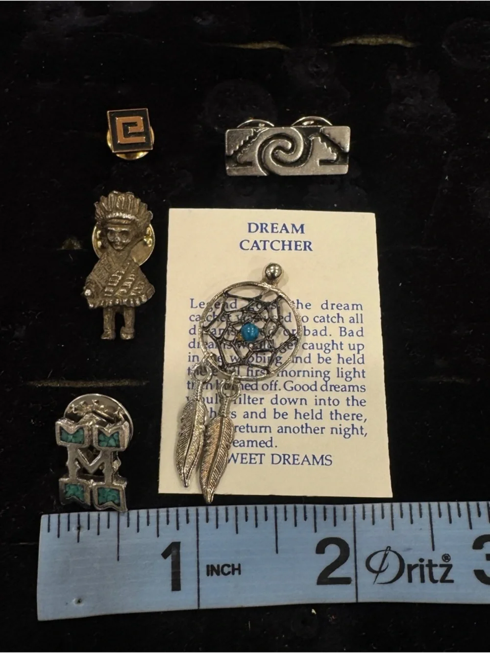 Vintage Pin Collection Lot of 5 Native American Southwest Dream Catcher